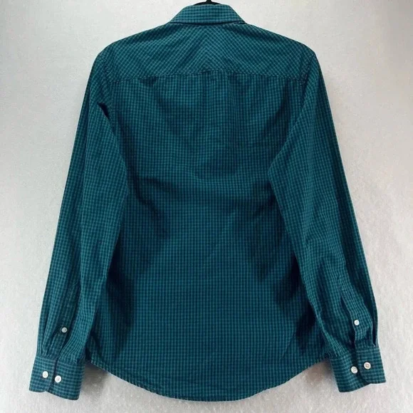 Penguin MunsingWear Shirt Mens Sz S Heritage Slim Fit Gingham Button Front Blue - Picture 2 of 10